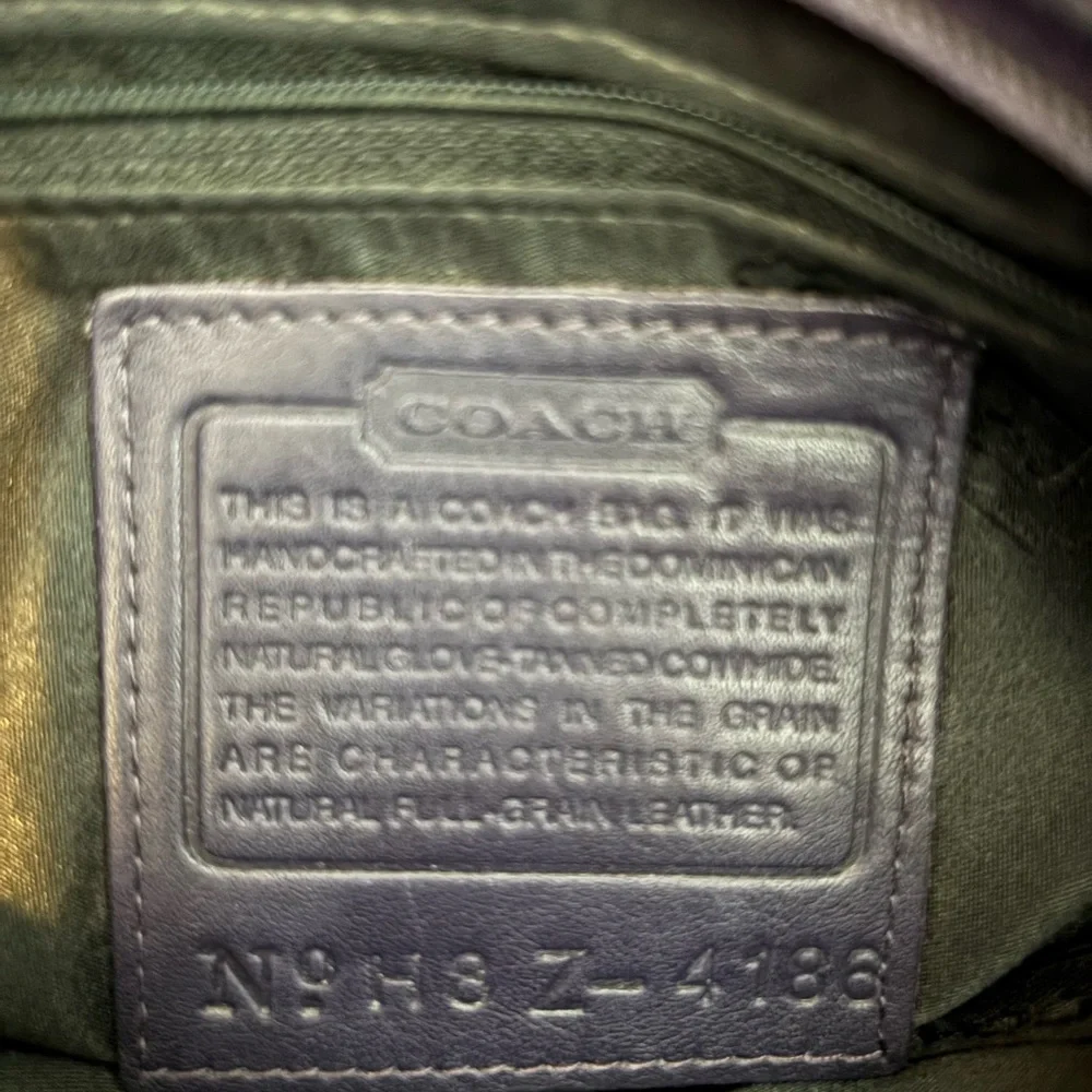 Coach Lexington Purple Leather Zip Crossbody Made In Dr Style 4186 - Picture 6 of 11